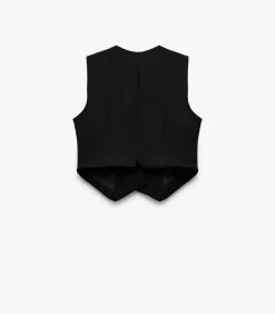 Koton Buttoned Blazer Vest black