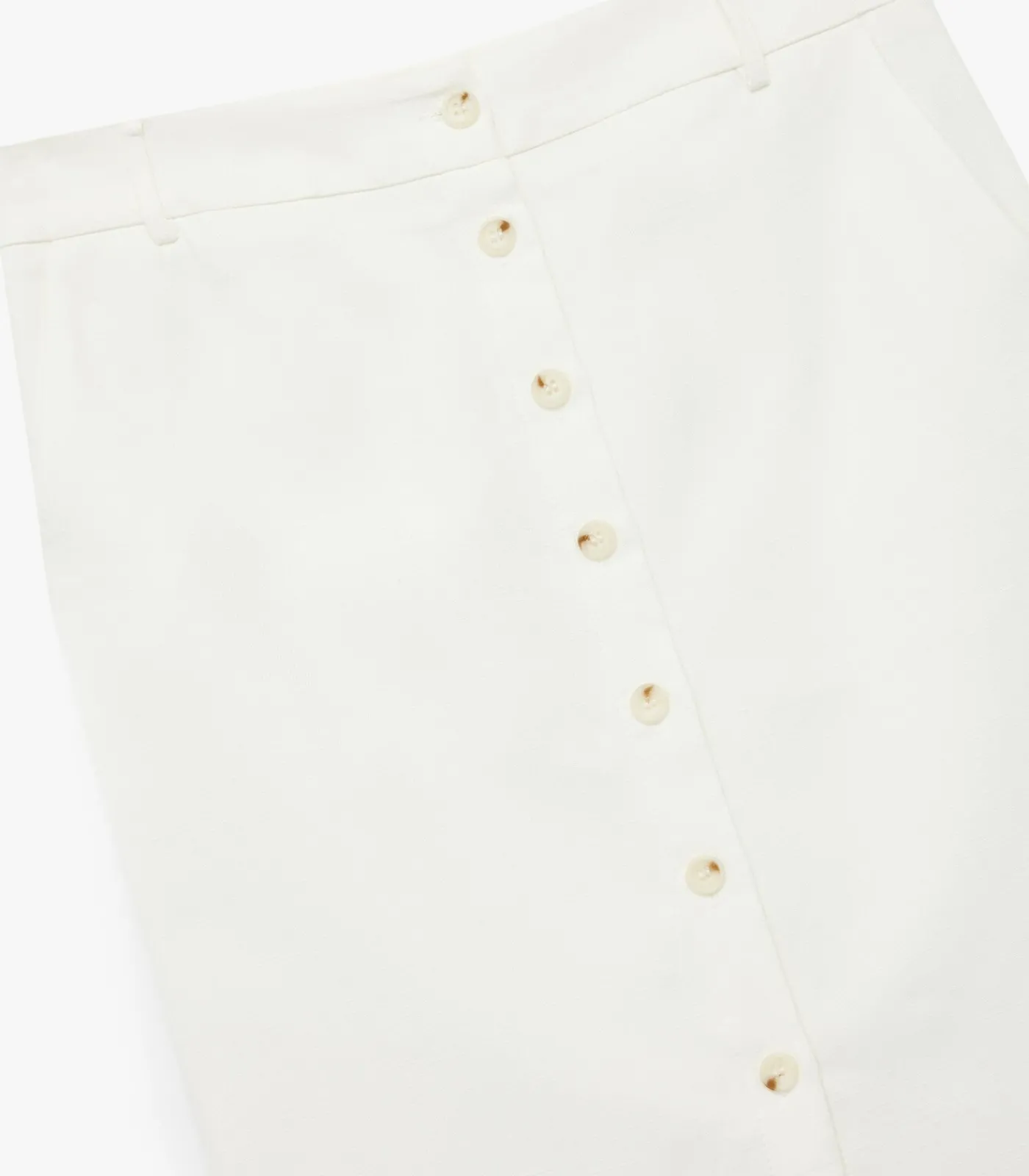 Koton Buttoned Column Skirt white Sale