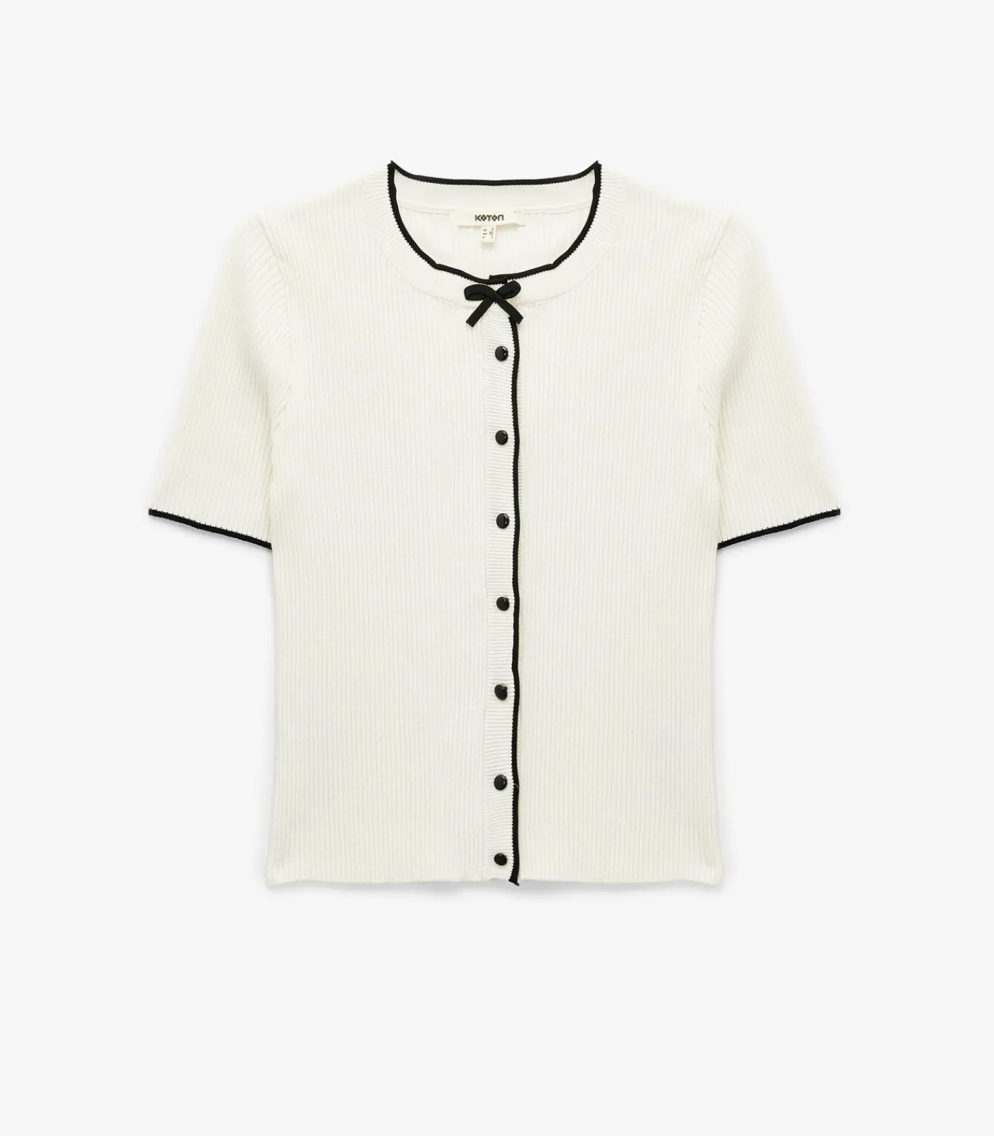 Koton Buttoned Knit Cardigan white Outlet