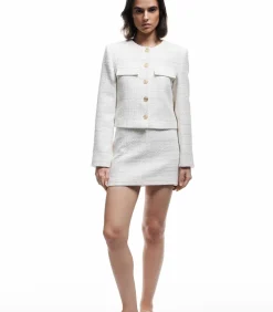 Koton Buttoned Tweed Jacket beige Outlet