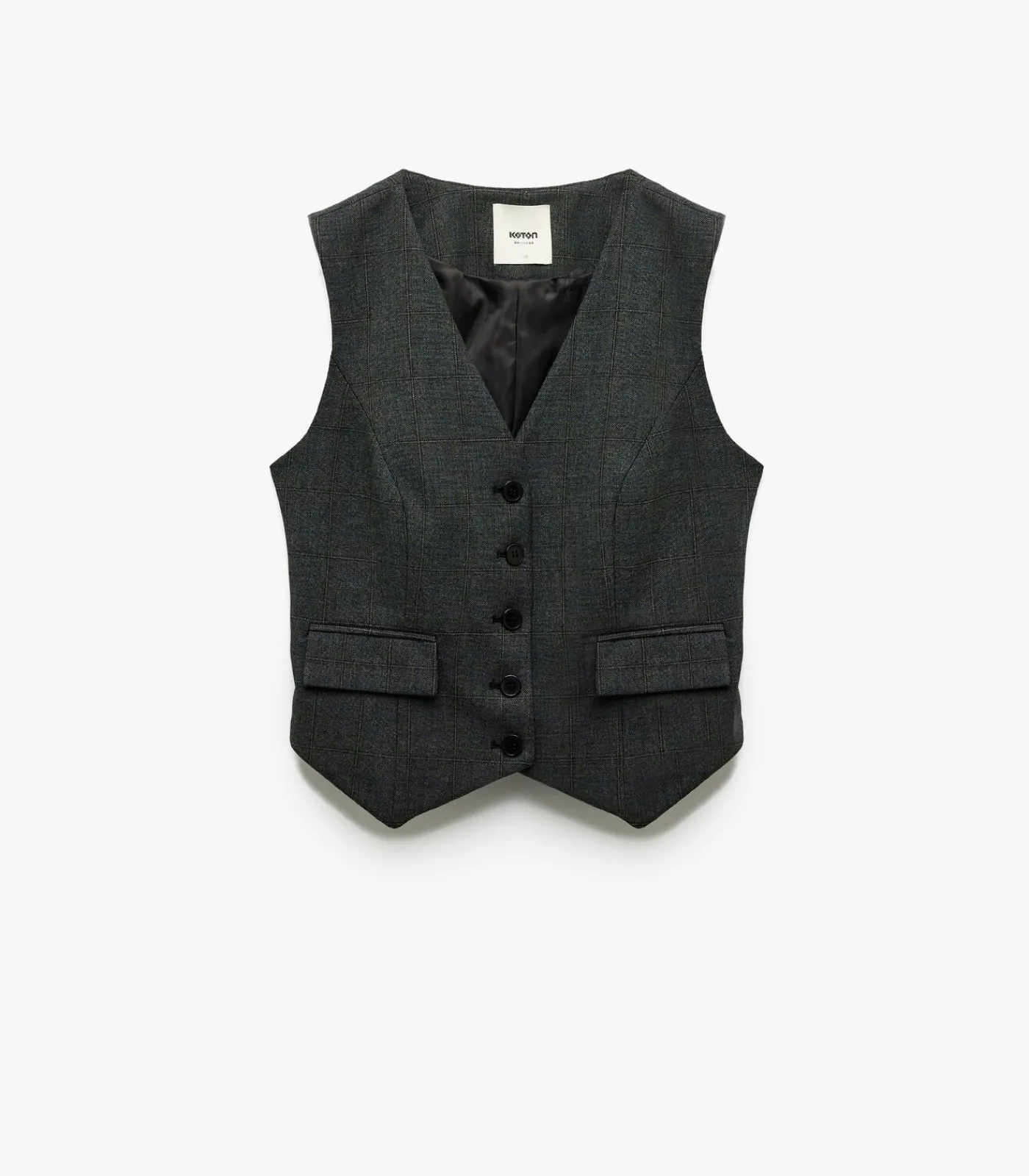 Koton Checked Blazer Vest antraciteGrey Online