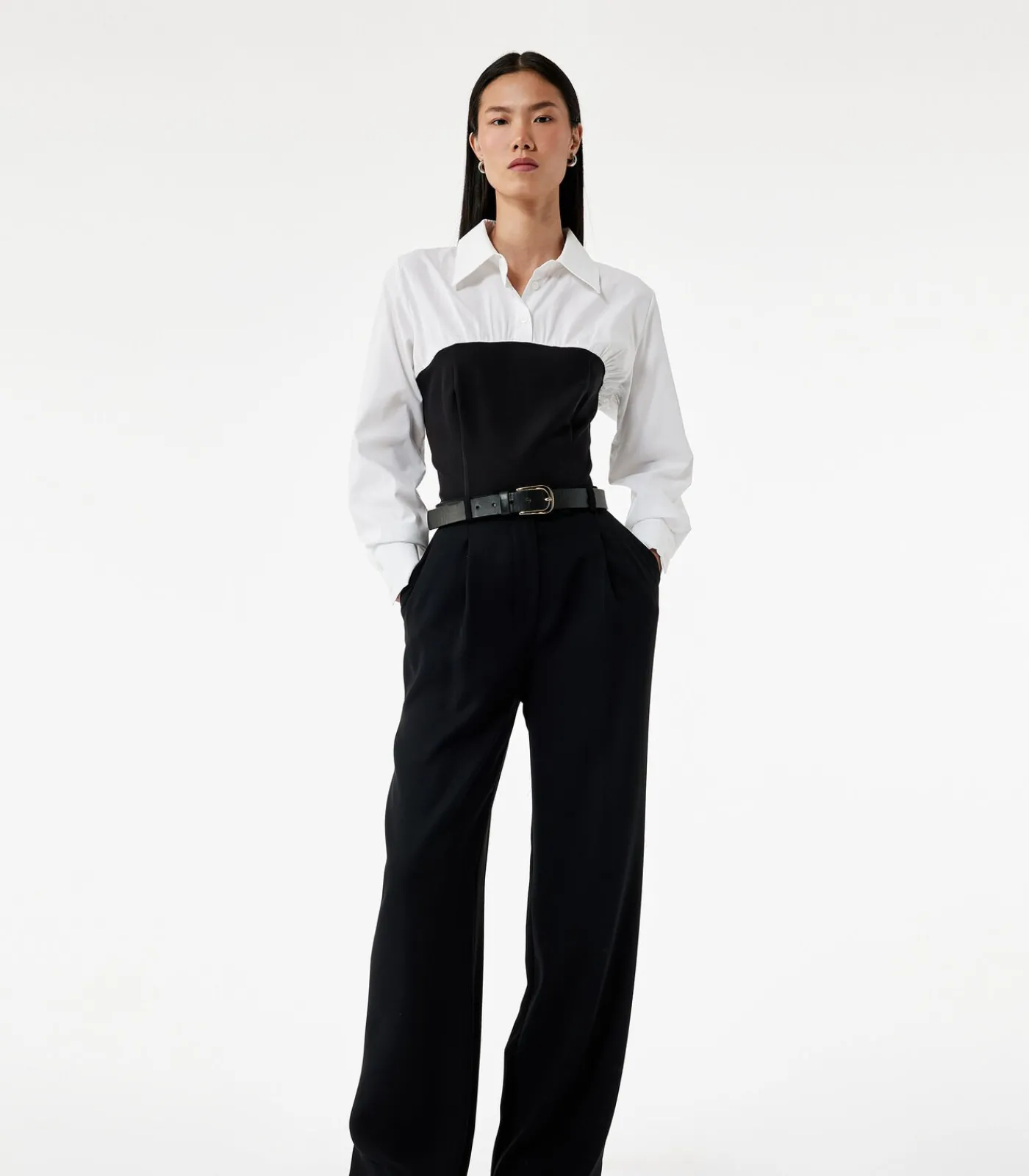 Koton Corset Detail Shirt white Outlet