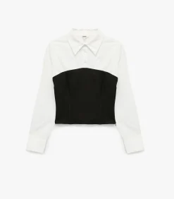 Koton Corset Detail Shirt white Outlet