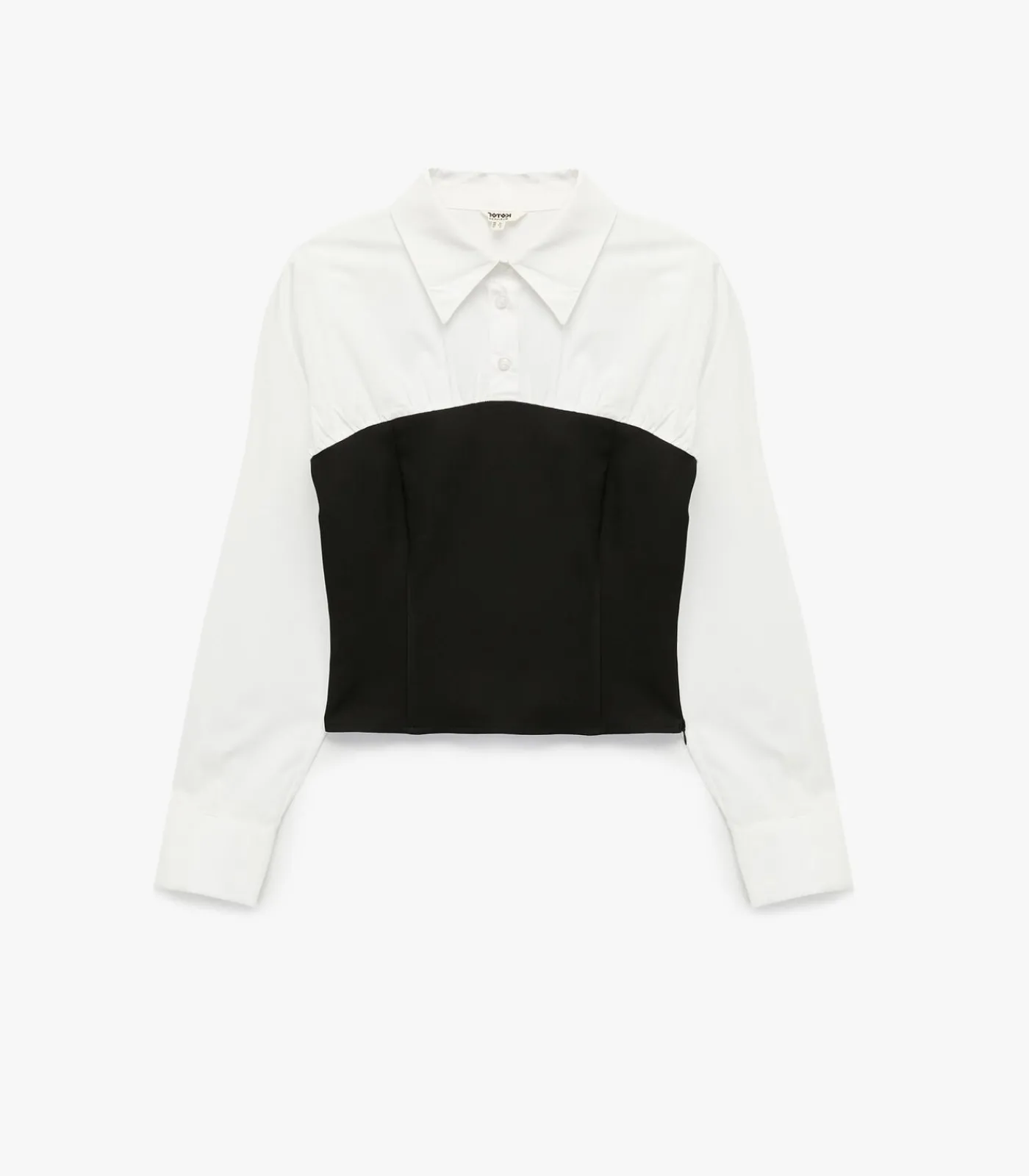 Koton Corset Detail Shirt white Outlet