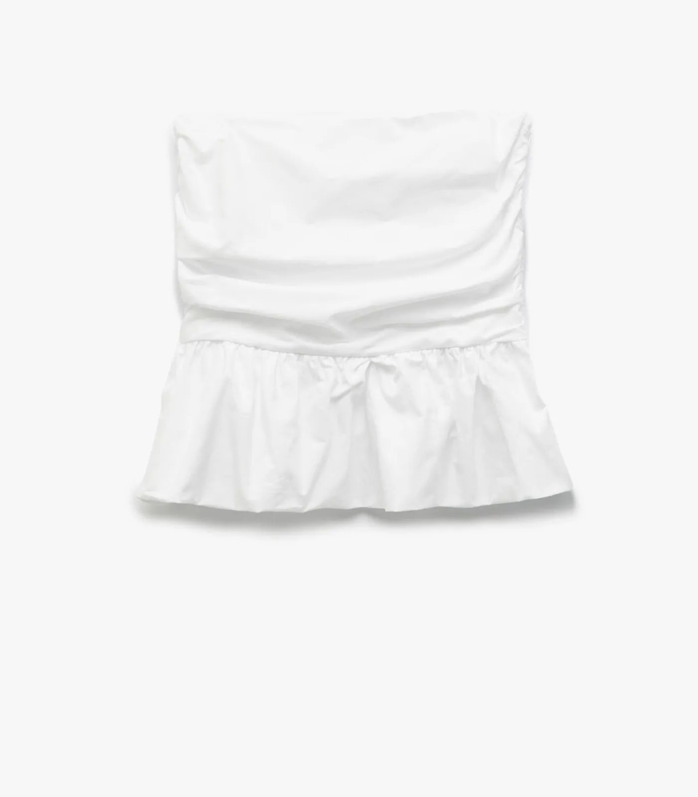 Koton Cotton Crop Blouse white Discount