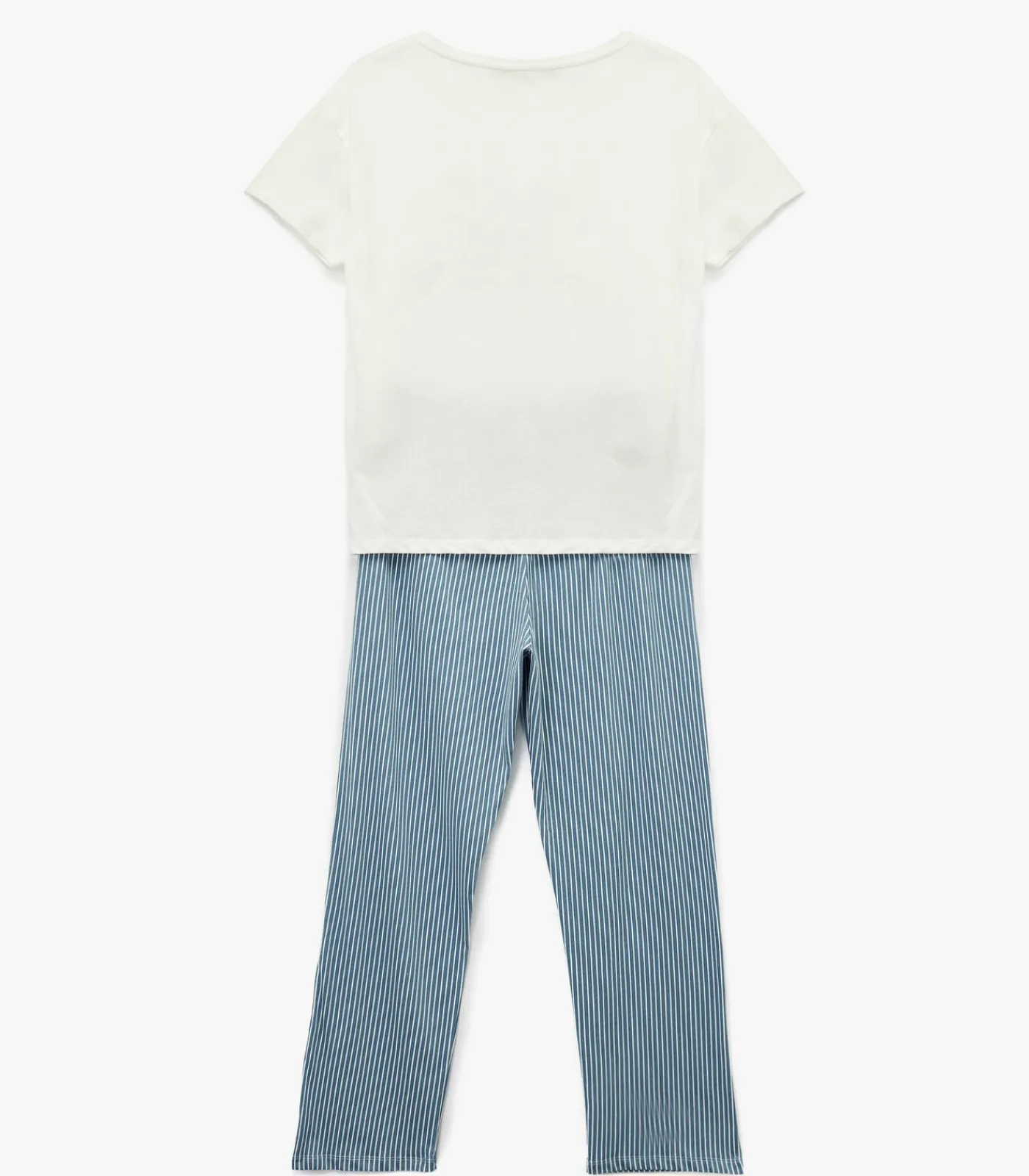 Koton Cotton Pajama Set blue Sale