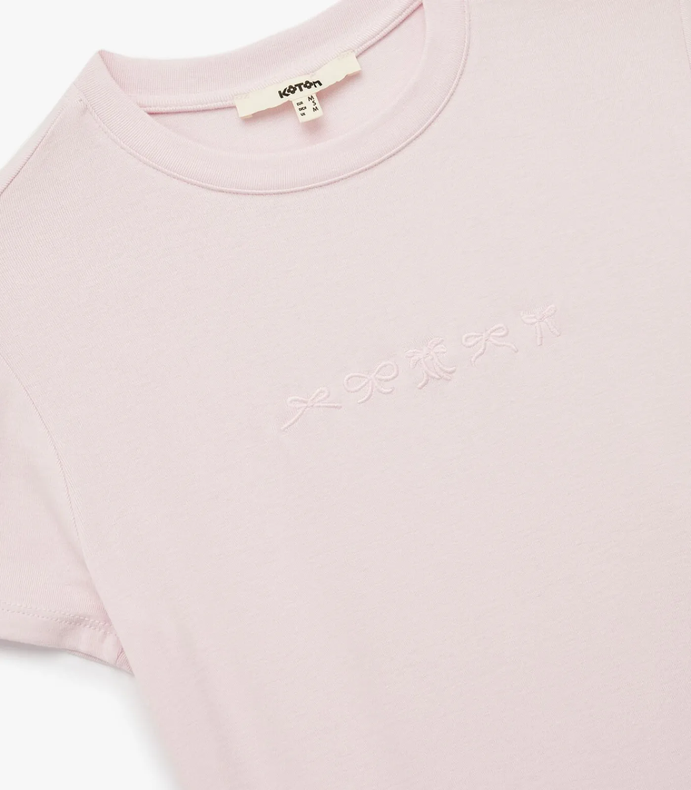 Koton Crew Neck T-Shirt pink Sale