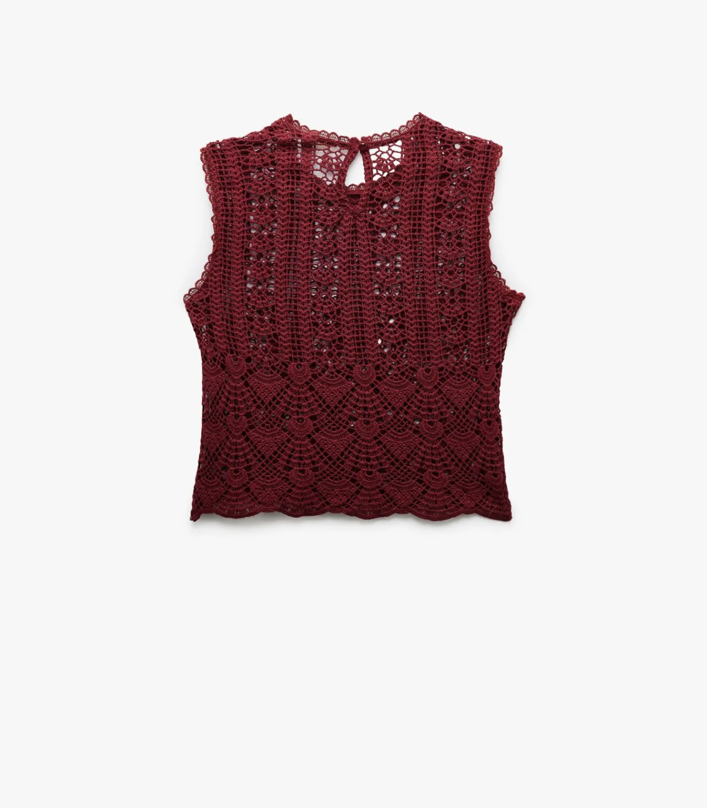 Koton Crocheted Blouse bordeaux Sale