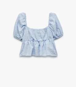Koton Crop Blouse blue New