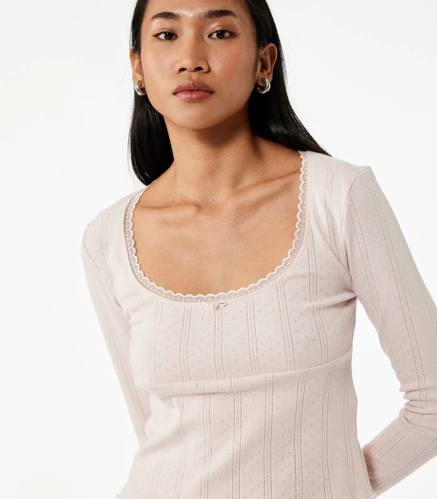 Koton Crop Pajama Top lilac Hot
