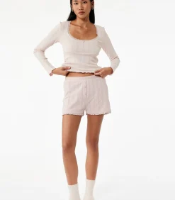 Koton Crop Pajama Top lilac Hot