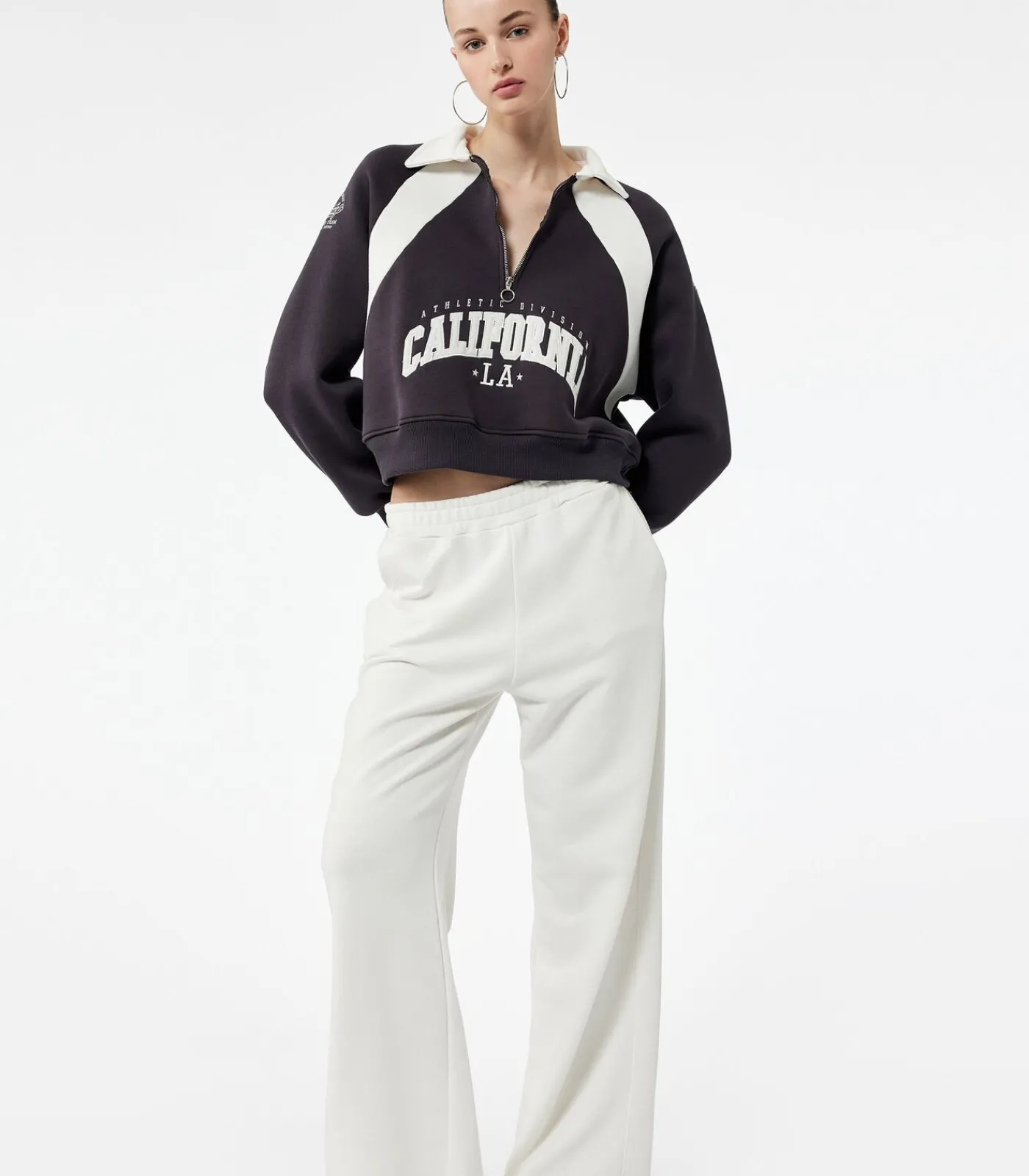 Koton Crop Sweatshirt antraciteGrey Online