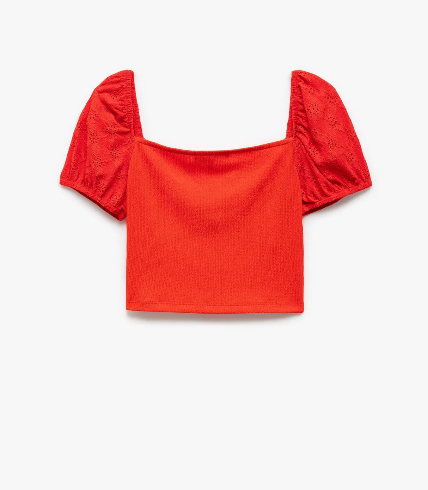 Koton Crop T-Shirt red Sale