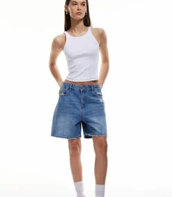 Koton Denim Shorts Indigo New