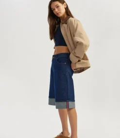 Koton Denim Shorts Indigo Clearance