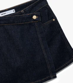 Koton Denim Skort Indigo Discount
