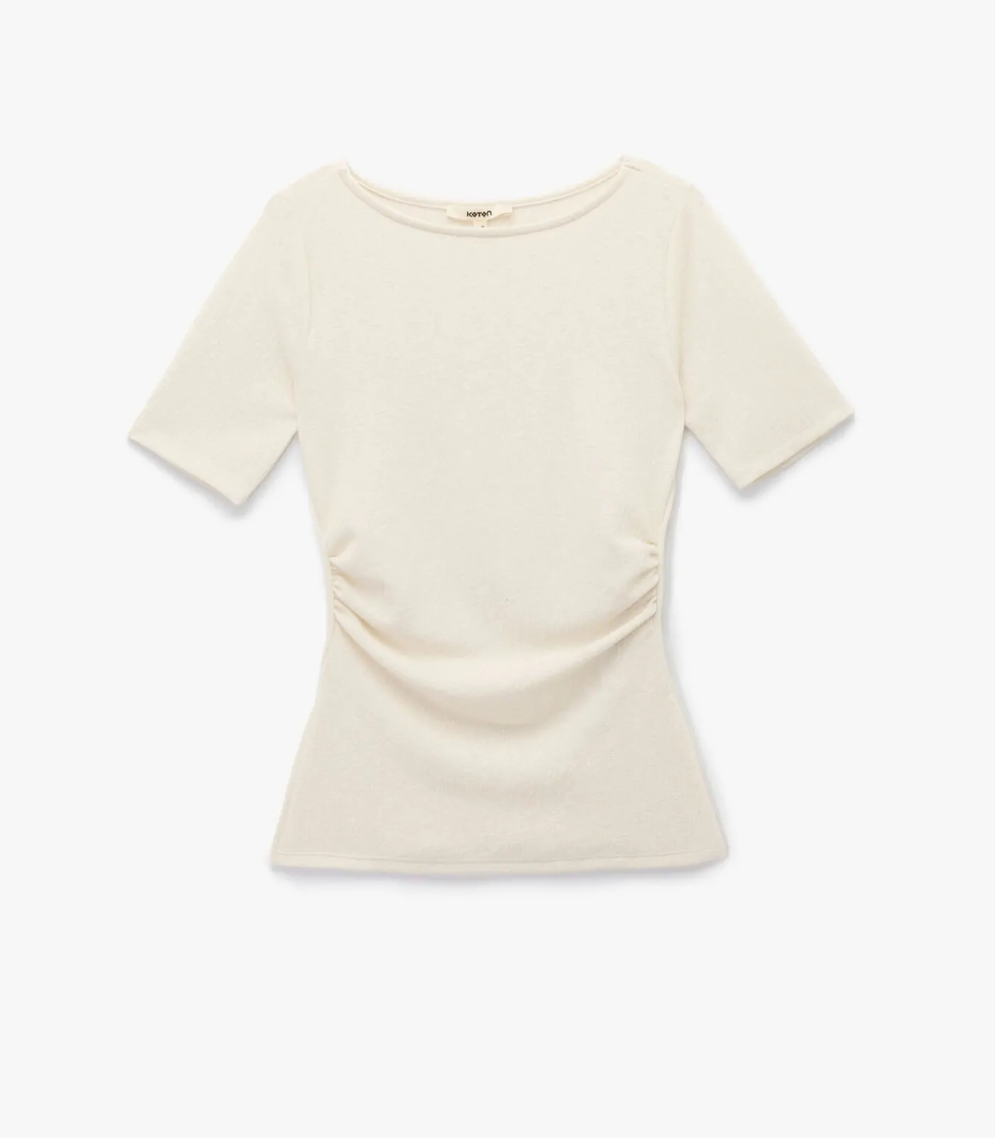 Koton Draped Detail T-Shirt white Online
