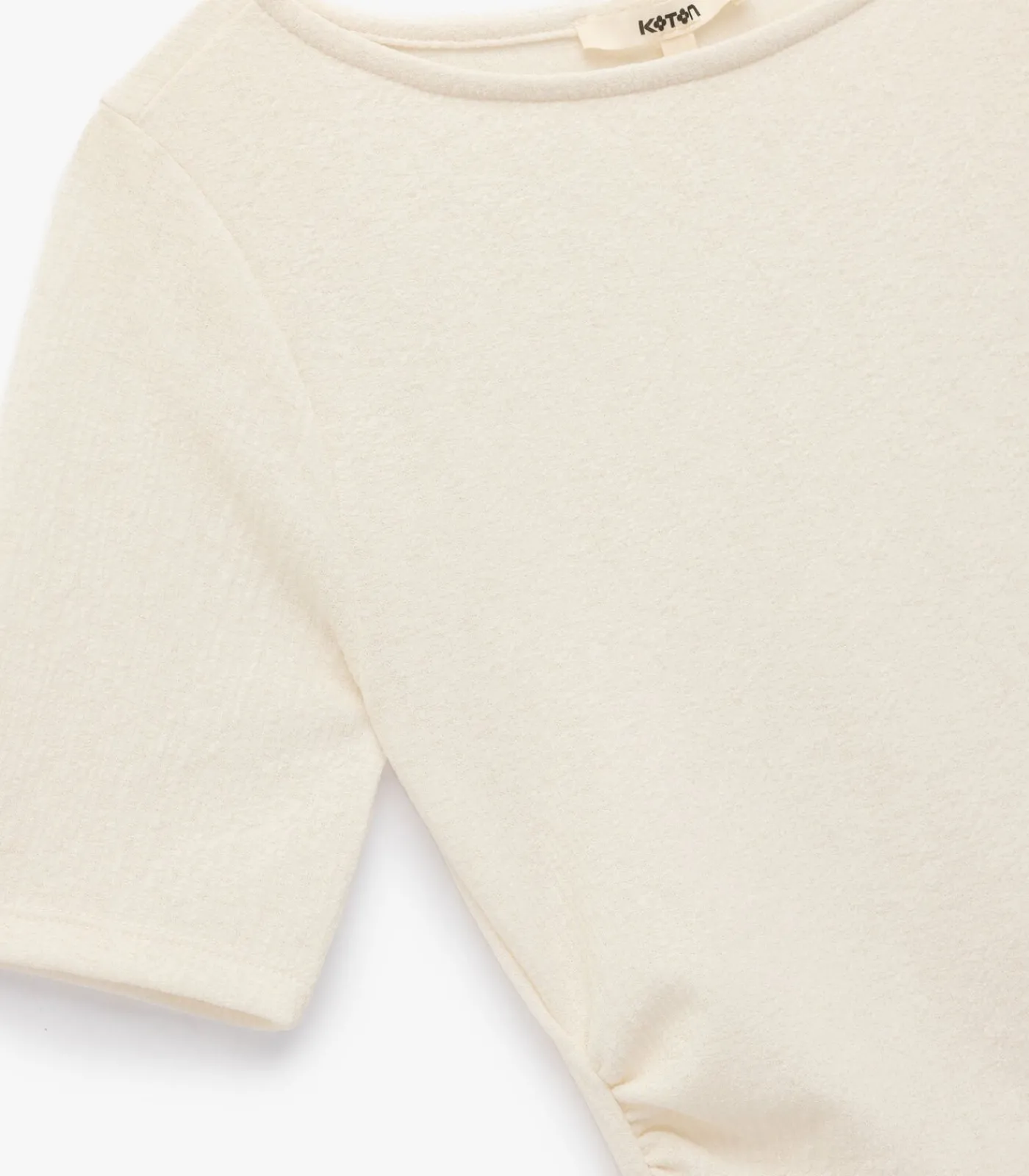 Koton Draped Detail T-Shirt white Online