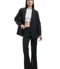 Koton Flared Suit Pants antraciteGrey Hot
