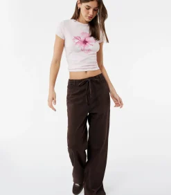 Koton Flower Printed T-Shirt pink New