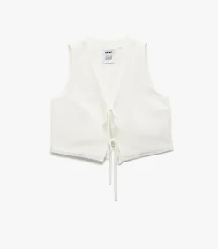 Koton Front Tie Detail Vest white Online
