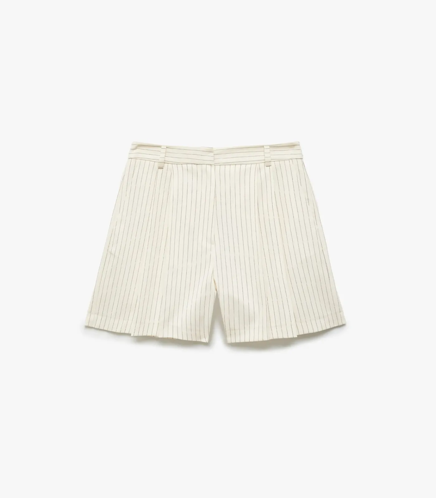 Koton High Rise Striped Shorts beige Online
