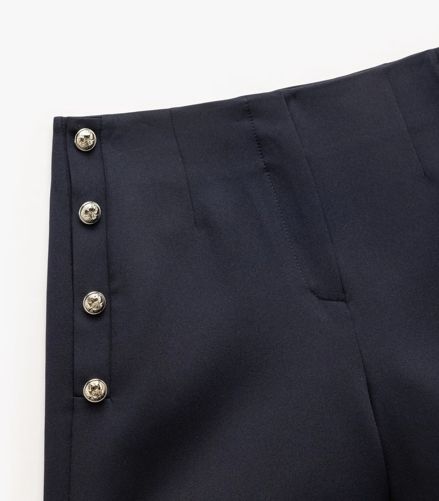 Koton High-Rise Mini Shorts navyBlue Discount