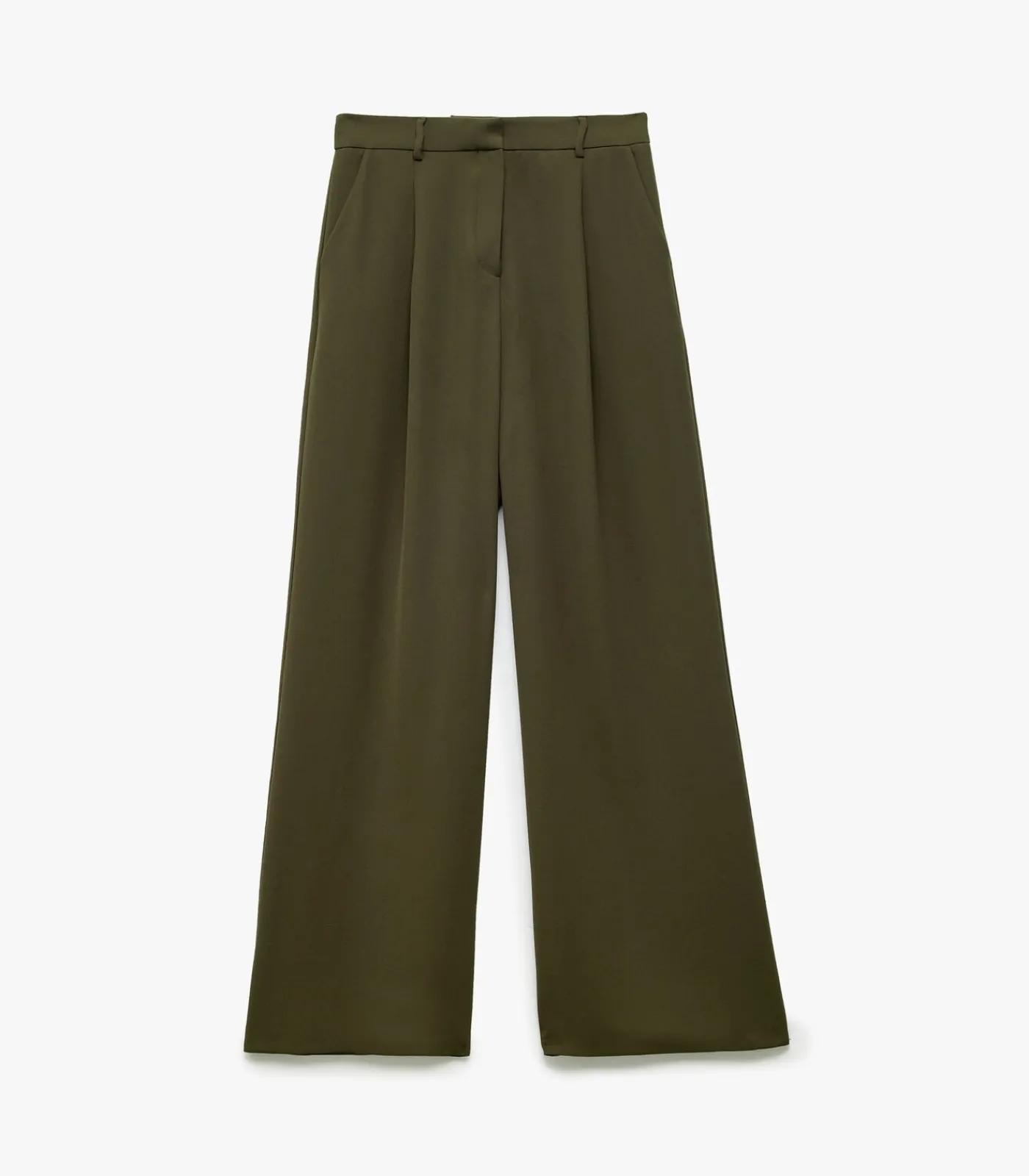 Koton High-Rise Palazzo Pants khaki Sale