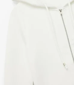 Koton Hooded Zippered Sweatshirt white Sale