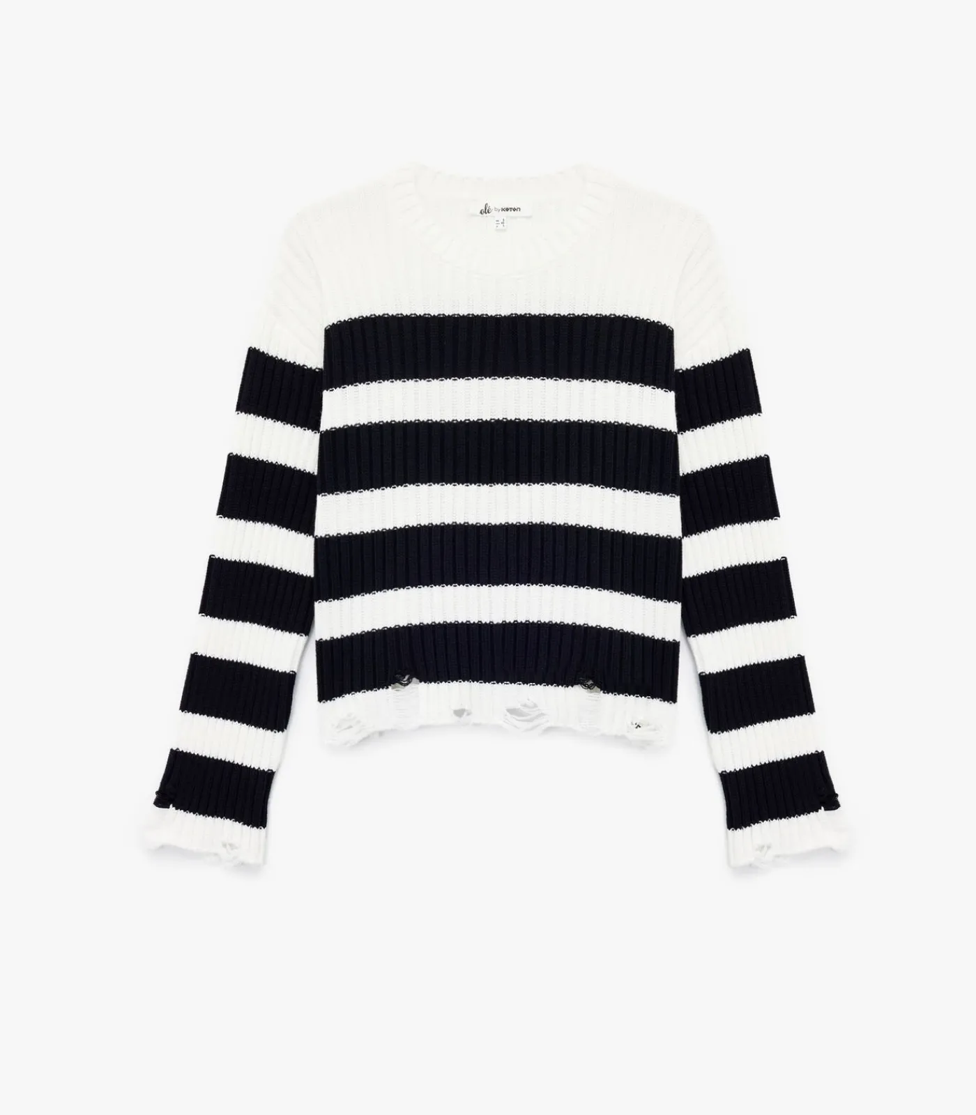 Koton Knit Sweater white Clearance