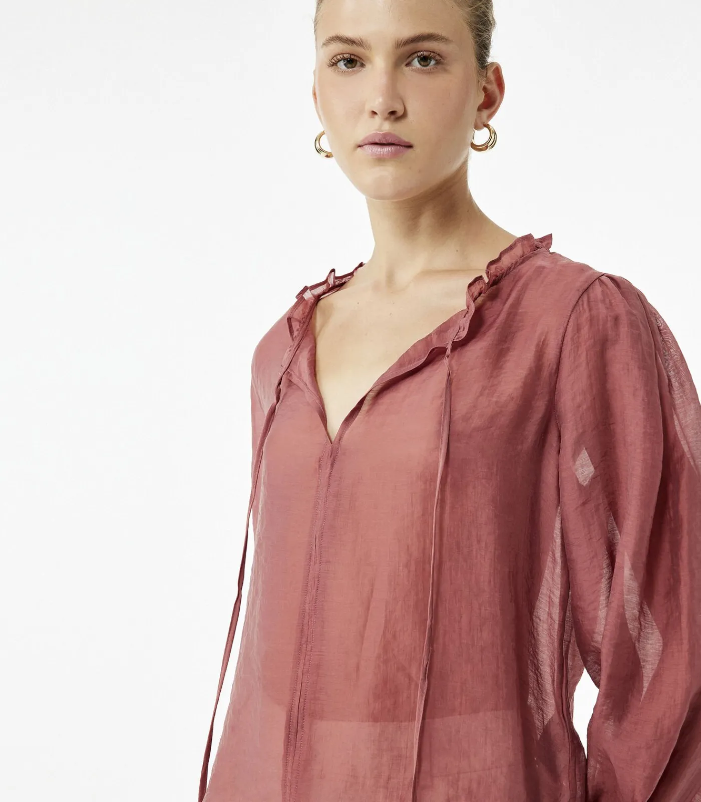 Koton Long Sleeve Blouse Pearl New