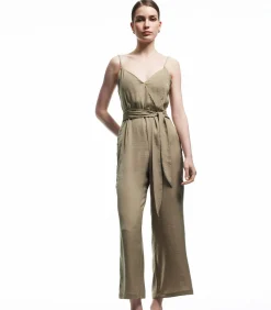 Koton Maxi Satin Jumpsuit green Hot