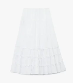 Koton Maxi Skirt white Clearance