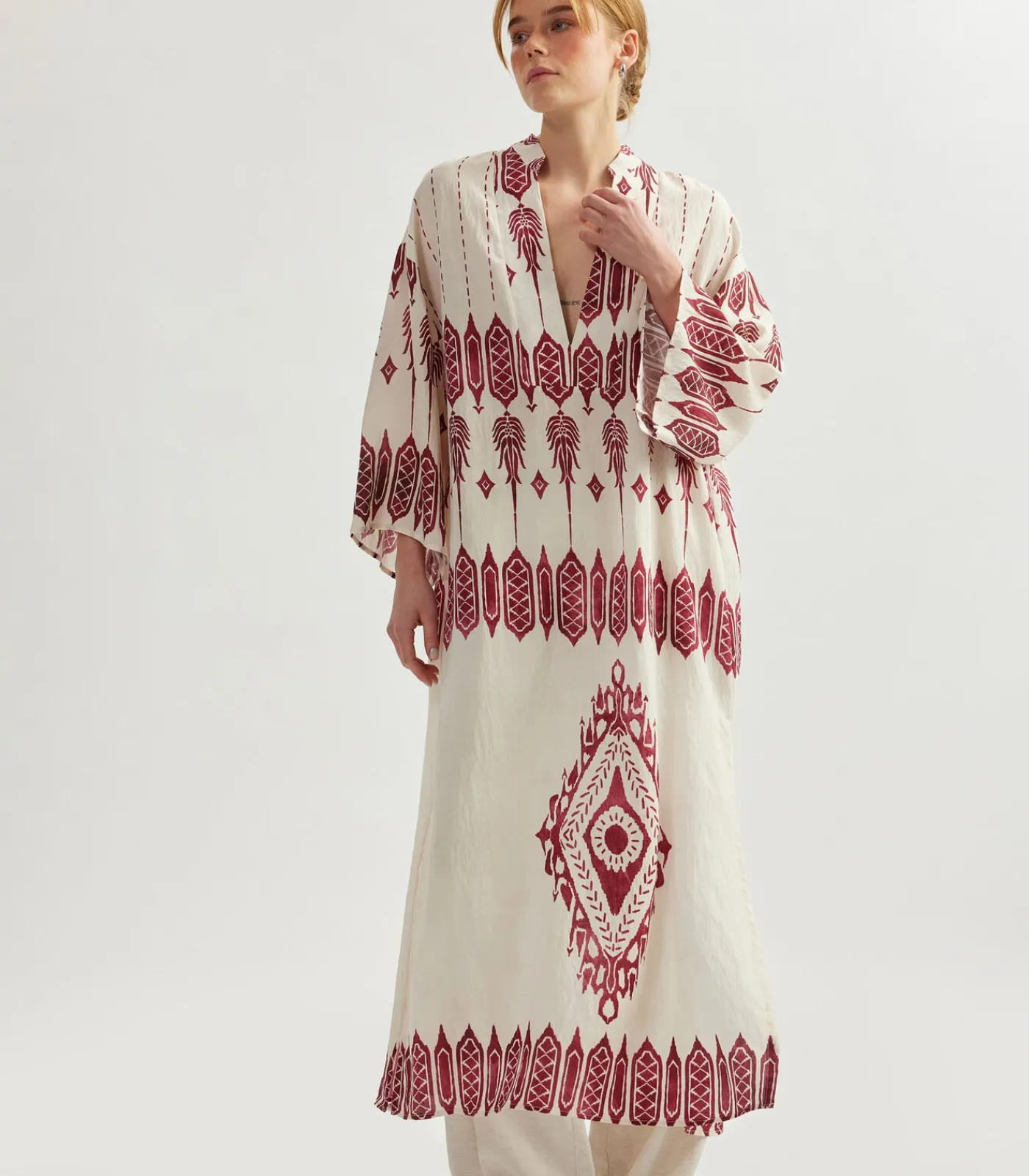 Koton Maxi Viscose Dress bordeaux Online