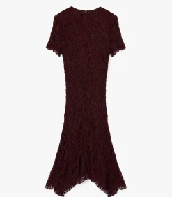 Koton Midi Lace Dress bordeaux Clearance
