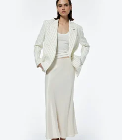 Koton Midi Satin Skirt beige Discount