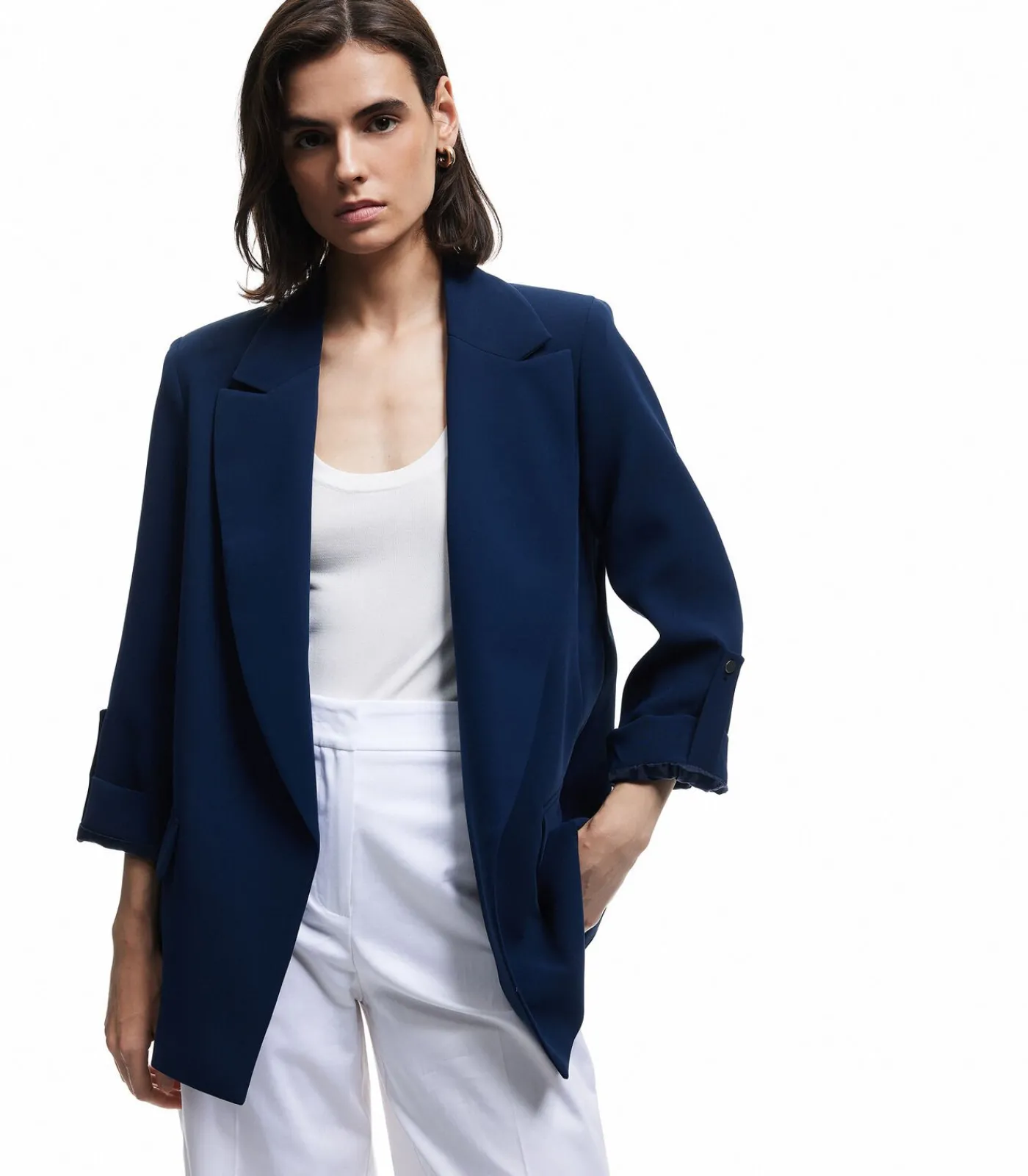 Koton Oversize Blazer Jacket navyBlue Hot