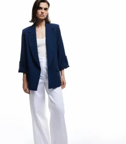 Koton Oversize Blazer Jacket navyBlue Hot