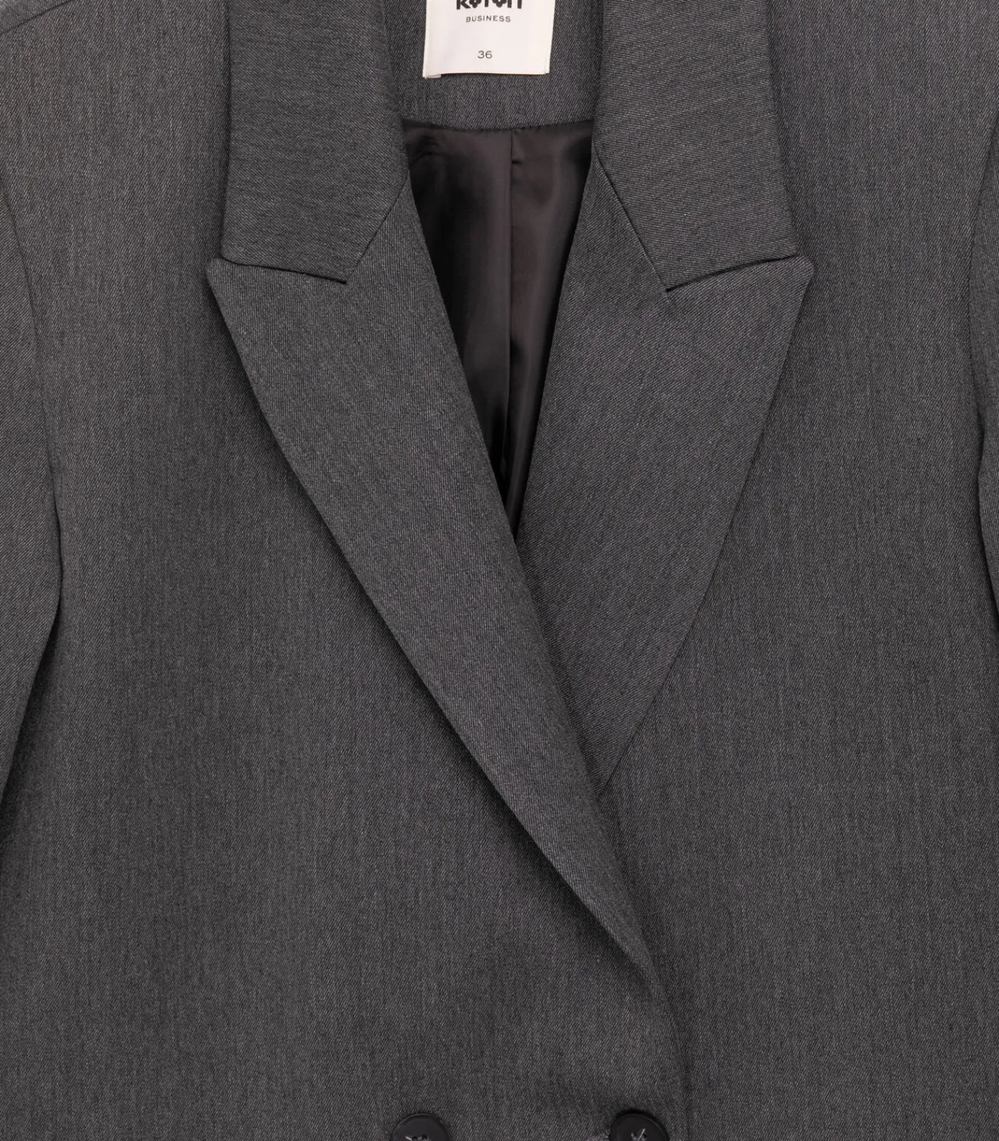Koton Oversized Blazer Jacket darkGrey New