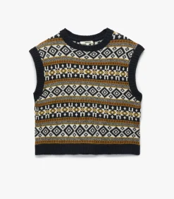 Koton Oversized Knit Vest navyBlue Discount