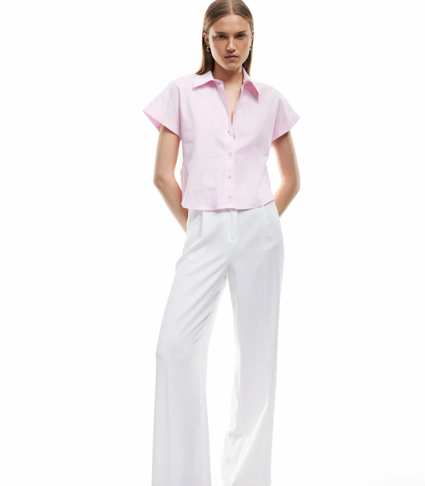 Koton Oversized Shirt pink