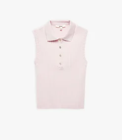 Koton Polo Neck Knit Top pink Online