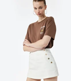 Koton Printed T-Shirt brown