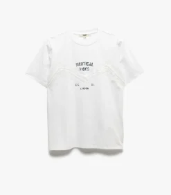 Koton Printed T-Shirt white Outlet