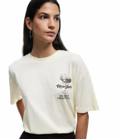 Koton Printed T-Shirt yellow Outlet