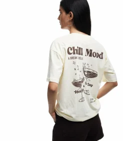 Koton Printed T-Shirt yellow Outlet