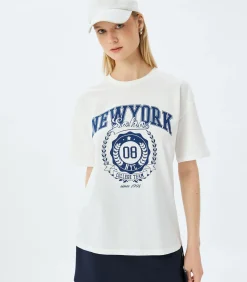 Koton Printed T-Shirt white Clearance