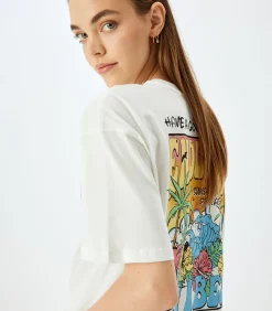 Koton Printed T-Shirt white Online