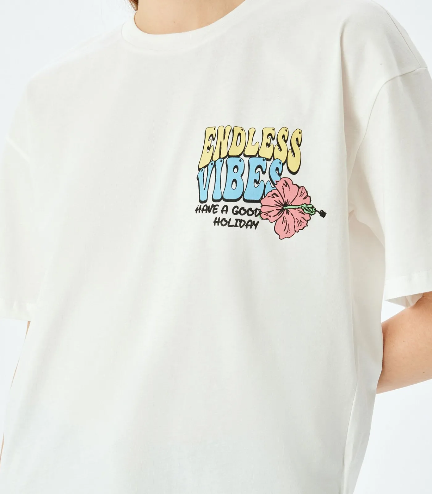 Koton Printed T-Shirt white Online