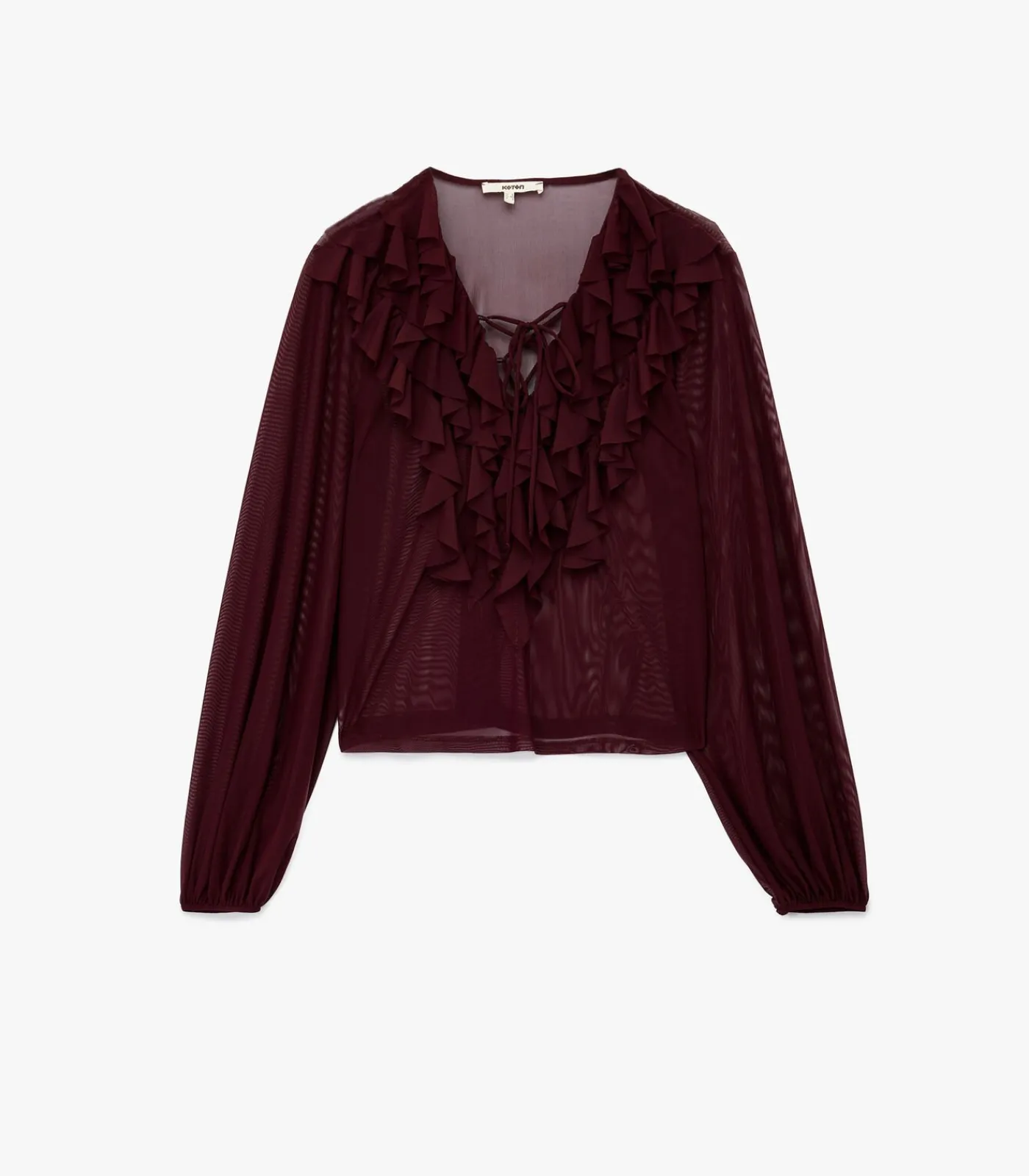Koton Ruffle Blouse bordeaux